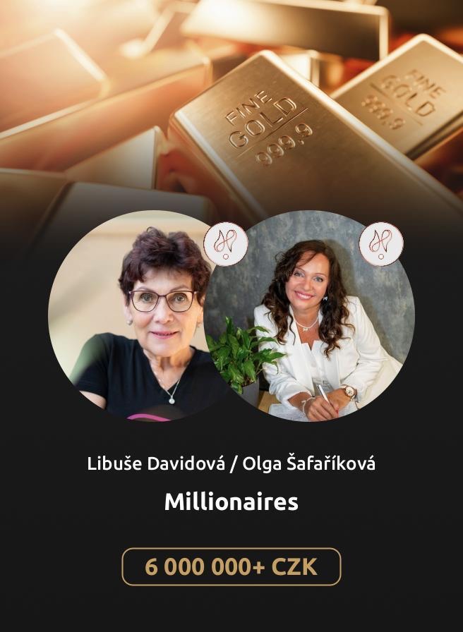 Libuše Davidová és Olga Šafaříková: közös cél: 6 000 000+ Kč jutalék.